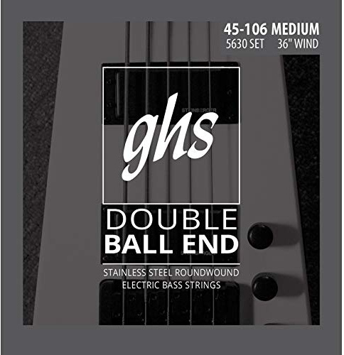 GHS 5630 46-106 Medium Bass Double Ball End String Set