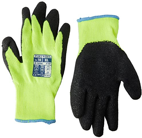 Portwest Thermo Grip Handschuh, Größe: XL, Farbe: Schwarz, A140BKRXL