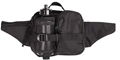 Mil-Tec Belt Bag with Bottle, Black, One Size