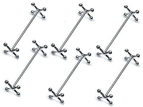 silberkanne Lot de 6 bancs à Couteaux en Forme de Croix/os - Longueur : 7,5 cm - Plaqué Argent de qualité supérieure - Finition de qualité supérieure - Prêt à Offrir - avec Emballage Cadeau Chic