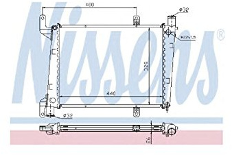 NISSENS 65561A Kühler Motorkühlung Kühler Wasserkühler Motorkühler für VOLVO V40 Kombi (645) 30882396 8601842