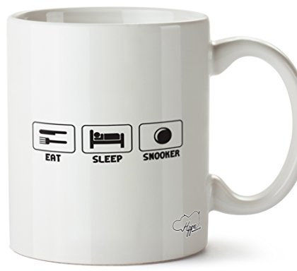 Hippowarehouse Eat Sleep Snooker Printed Mug Cup Ceramic 10oz
