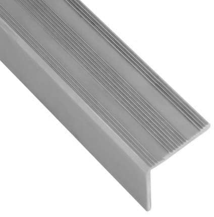 Alu-Treppenkantenprofil - Silber - Rutschhemmendes Rillenmotiv - 25x25x1350mm - 1 Stück