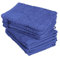 BaSaTex - Lot de 10 Gants de Toilette, Taille 15x21 cm en Bleu Royal 100% Coton