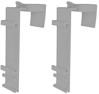 Victoria M. Klemmhalter für Klemmfix Doppelrollo Duorollo, für Fensterflügel 15 – 23 mm, 2er Set aus Kunststoff, Grau