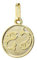 NKlaus Fische Sternzeichen 333 8 Karat Gelbgold 12mm Kettenanhänger Horoskop Zodiak 9136