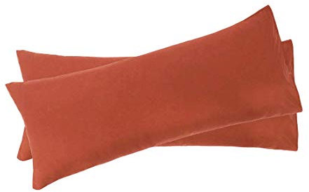 N/A Soft Set of 2 Body Pillow Cover Soft 1800 Series Microfiber - Fundas de Almohada para Body Pillows (50,8 x 72 cm), Color Naranja