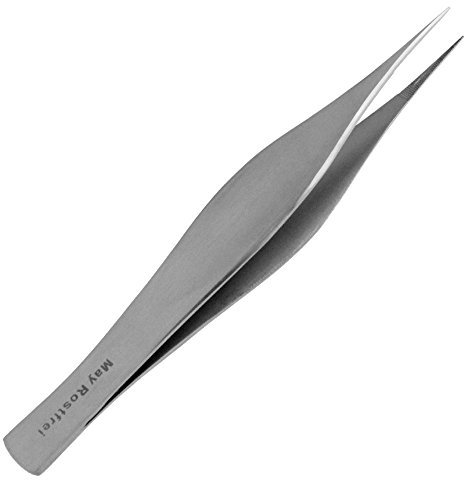 May - Pince technique - Pointe droite et fine - 11,5 cm de long - Pince à épiler pour modélisme - Pince à épiler électrique - Pince industrielle - Acier inoxydable