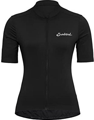 Sundried Sport Women's Short Sleeve Cycling Jersey Road Bike Cycling Top Mountain Bike Shirt Cycle Kit (Black, M)