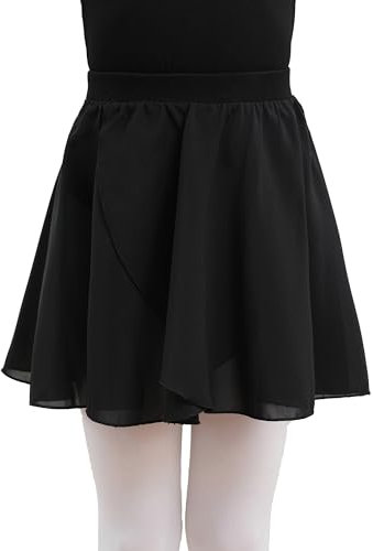 Tancefair Damen Ballettrock Wickelrock Tanz Rock aus Chiffon zum Anziehen mit elastischem Bund Chiffonrock für Mädchen und Damen