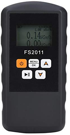 ciciglow Strahlungsmessgerät FS2011 Nuklearer Strahlungsdetektor β γ χ Strahlen-Gamma-Kernstrahlungsmessgerät Dosimeter Radioaktivitätsalarm mit LCD-Anzeige, Geigerzähler, Schwarz