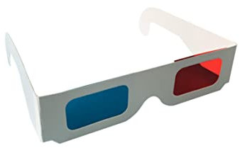 3D Viewing Glasses, 1pc Paper Diffraction 3D Glasses with Red & Blue Lenses for Films, TV, Magazines, Comic Books, Anaglyph Videos, Internet Videos Pictures