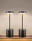 2pcs Kabellose Tischlampe, tragbare kleine LED Außenlampen, wiederaufladbare akku Schreibtischlampen, tischlampe dimmbar für Schlafzimmer/Restaurant/Drinnen und draußen, Schwarz set of 2