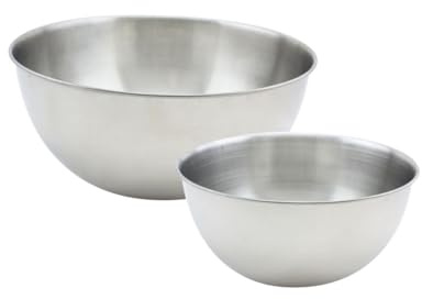Zenker Fackelmann Lot de 2 bols à mixer en inox 20,5 et 25 cm | Deux formats utiles, Mélange facile en cuisine, Inox résistant, Lot de 2 bols, Diamètres 20,5 et 25 cm