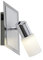 lightling Wandstrahler Wandspot Clark, verstellbare Wandleuchte, Chrom matt metall, Glas weiß mattiert, inkl. LED 4.3W, 7 x 20 cm