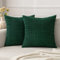 MIULEE 2er Set 45x45 cm Kordsamt Kissenbezüge Moderne Kissenhüllen Dekorative Sofakissen Dekokissen Weicher Zierkissenbezug für Wohnzimmer Sofa Schlafzimmer Boho Dekor Dunkelgrün