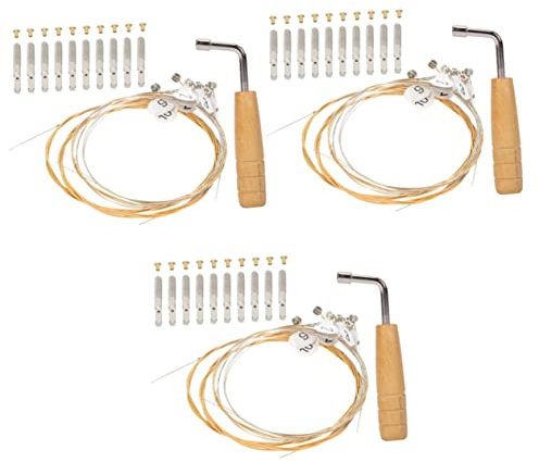 MILISTEN Harfe Gitarre 3 Sätze Leier Gesetzt Harfe Leiern Leier-stimmschlüssel Leier Stimmen Zither Stimmen Professionelle Leierstimme Gitarren-kits Gitarrenbausatz Kupfer Saitenwechsel Gitarrenbrücke