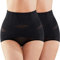 SIMIYA Femme Culotte Sculptante Gainante Amincissante Invisible Ventre Plat Culottes Gaine Contrôle Taille Haute Shapewear Minceur Ventre Plat Efficace sous-vêtements Shape 2pcs (2*Noir, XL)