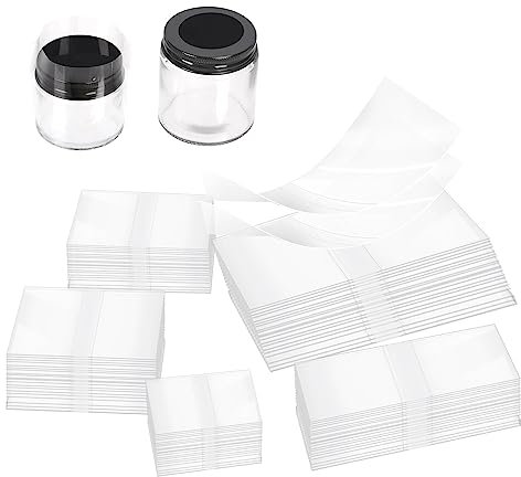 Rustark 1250 Stück Klare PVC Schrumpffolie für flaschen, Perforierte Schrumpfbänder Wärmeschrumpffolien Set für Gläser und Flaschen, 250 Stück pro Größe