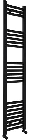 300x1400mm Towel Warmer Flat, Wall Mounted Matte Black Plated Steel Bathroom Towel Rail Radiator, Suitable for Central Heating, Electric and Dual Fuel