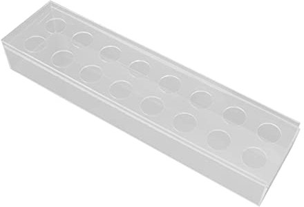 Rectangular Flower Vase, Long Modern Elegant Multi Holes Clear Acrylic Flower Vase for Dining Table for Wedding (40cm)