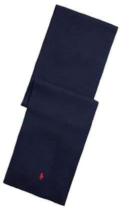 Ralph Lauren Polo Sciarpa con motivo Polo Pony misto lana/nylon riciclato (blu)