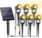 NATPOW Gartenstrahler Solar, Solar Gartenleuchte LED Solarstrahler Solarlampen für garten Außen, IP65 Wasserdicht, 2 Helligkeitsstufe, 3000K Dusk to Dawn Gartenbeleuchtung für Bäume,Gartenweg(6 in 1)
