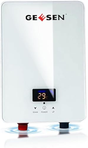 Chauffe - eau sans réservoir de 5,5 kW, 30A chauffe - eau électrique à affichage numérique 240V, chauffe - eau instantané à fréquence variable, chauffe - eau à la demande de type évier avec contrôle
