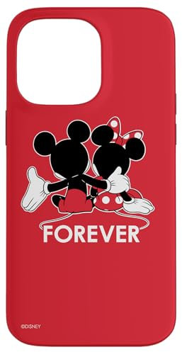 iPhone 14 Pro Max Disney Mickey and Minnie Mouse Silhouettes Forever Red Case