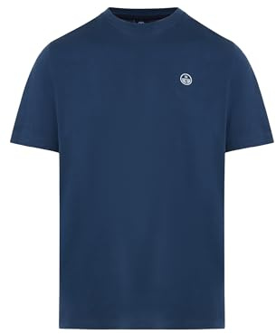 North Sails Herren-T-Shirt aus organischem Baumwolljersey mit Logo-Patch, XXL