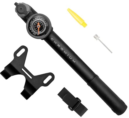 BV Mini Bike Pump Portable Frame Pump, 120PSI High Pressure - Smart Valve Fits Presta & Schrader…
