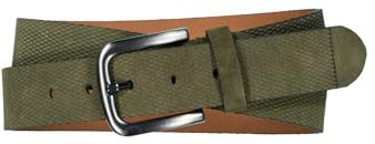 engbers Herren Herren Ledergürtel, 36894, 36894, Khaki in Größe 100