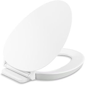 Kohler K-57777-GCF-0 Cymbal Readylatch Quiet-Close Toilet Seat, Elongated, White
