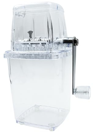 Hsthe Sea Ice Crusher Machine with Stainless Steel Metal Teeth Hand-Cranked Ice Shaver for Party Bars Restaurants