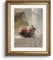 HUARCEY Vintage Gold Framed Wall Art, Nature Flower Scenery Retro Paintings, Canvas Prints Artwork with Antique Frame, Victorian Wall Pictures Decor for Living Room Gallery Room, 13x16 inch