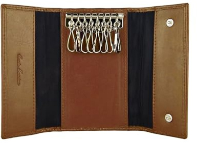 CONTE MASSIMO Porte-clés pour Homme et Femme en Cuir Véritable Sans Boîte