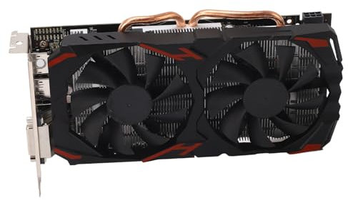Radeon RX 580 8GB Graphics Card for Gaming PC, Quiet Plug and Play with Dual Fans, HDMI, DVI, DisplayPort, PCIe 3.0, 6/8 Pin Power, Win10/11/Vista Compatible