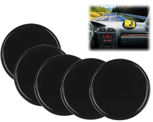5 Stück Anti Rutsch Pad Auto,Auto Armaturenbrett Anti-Rutsch-Matte, Waschbare Antirutschmatte für Handy Armaturenbrett,Silikon-Fixiermatte,Antirutsch Pads, für Auto Dekoration(Rund