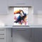 Premium Toucan's Splash of Vivid Life Kitchen Splashback 6mm Toughened Glass Kitchen Splashback – Heat Resistant Splashback for Kitchens, Perfect for Cookers and Hobs, Polished Edges