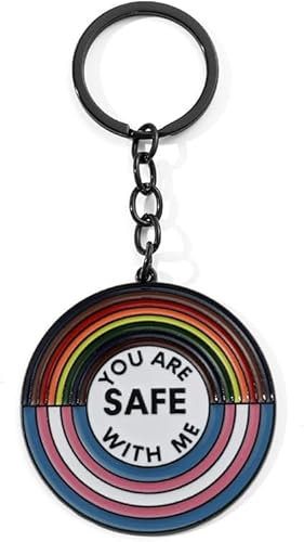 Xutao You're Safe with Me Regenbogenflagge LGBT Pride Lovers Gay Pride Schlüsselanhänger Rucksack Schmuck Zubehör Geschenke