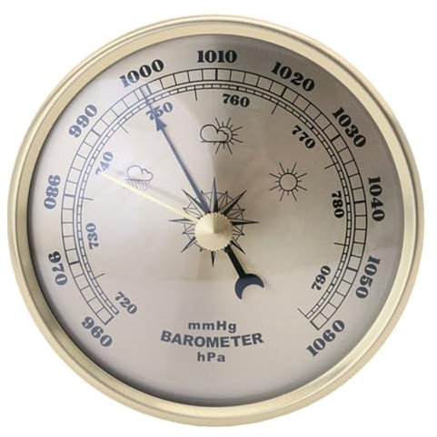 Joayuezo Barometer Thermometer Hygrometer Barometer Luftdruckmesser Wand Befestigter Haushalts Barometer (90mm)