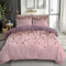 Parure de Lit Réversible avec Motif à Paillettes Or Rose Housse de Couette 140 x 200 cm 2 Personnes et 2 x Taies d'oreiller 65x65 cm Adulte Enfant Gris Violet Housse de Couette Set