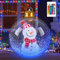 BomKra Aufblasbare Weihnachtskugel - 60CM Groß Weihnachtskugeln Outdoor, Beleuchteter Aufblasbarer Weihnachtsball mit Luftpumpe, Weihnachtsdekoration für den Außenbereich für Hof Garten (Schneemann)