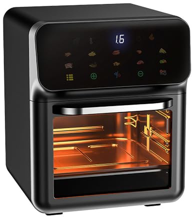 Smart oil-free multifunctional fully automatic household fryer LED screen with digital display, timer and fully adjustable temperature control, healthy oil-free and low-fat 1200W