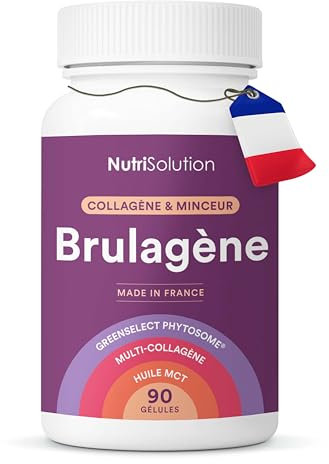 Brulagène : Brûleur de Graisse Puissant avec Collagène - Pour une Perte de Poids Rapide et Efficace - Soutient le Métabolisme et la Santé de la Peau - 90 Gélules - Fabriqué en France (1)