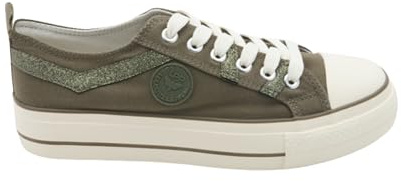 Les P'tites Bombes Damen Indira Sneaker, grün, 38 EU