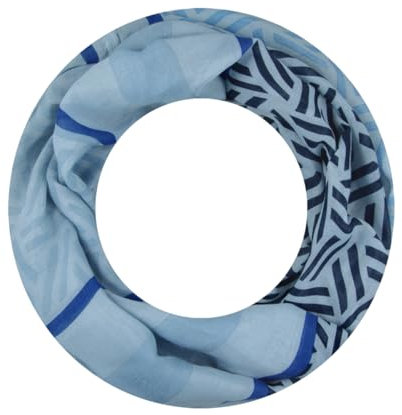 Majea Loop Schal Damen Schlauchschal Halstuch schmaler Loopschal (880051) (blau 14)