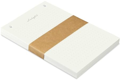 blöggchen Nachfüllpack Notizzettel DIN A6 Design gepunktet kariert | gut beschreibbar, 100 Blatt