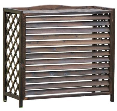 Clôture brise-vue pour climatiseurs, poubelles, équipement de piscine, climatisation extérieure, facile à monter, 95 x 40 x 89 cm