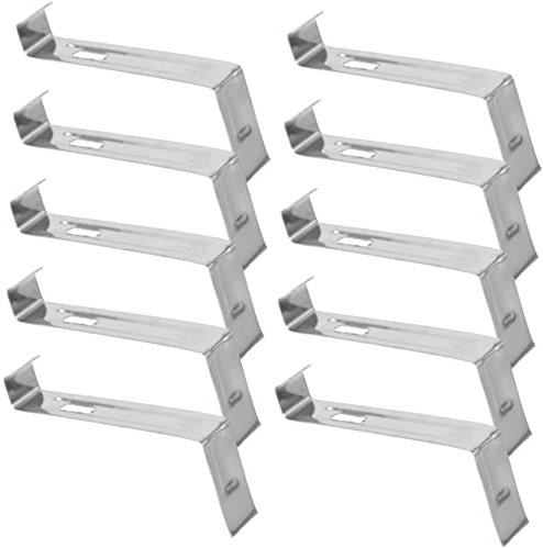 HOMSFOU 20stücke Ziegelklammern Schwerlastklammern Fliesennivellierungsklammern Dachhaken Für Dachziegelbefestigungen Edelstahlhaken Zum Aufhängen Edelstahlklammer Edelstahlhaken